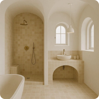Projection d'ambiance pour les salles de bain