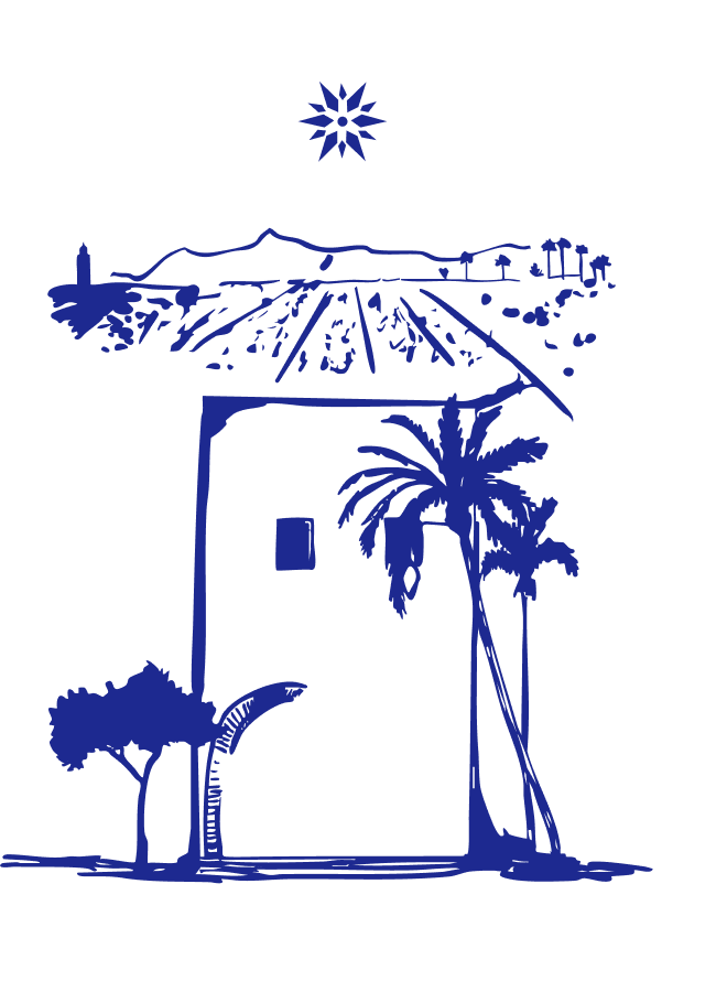 Illustration univers de marque Nej Riad Marrakech